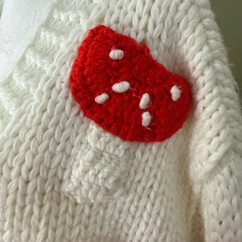 Love + Harmony Chunky Knit Mushroom Cardigan Sweater